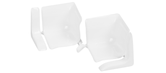 Набор комлектующих д/универсального бордюра на ванну IDEAL 001-G Белый глянц