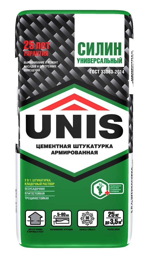 Штукатурка цементная универсальная 25 кг. Юнис штукатурка цементная. Штукатурка Unis Силин универсальный, 25 кг. Штукатурка цементная Unis Силин армированная универсальная 25 кг. Штукатурка Unis Силин фасадный.